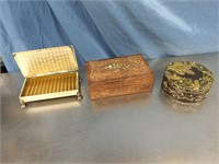 Vintage Cigarette and Jewelry Storage Boxes