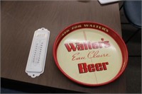 Walters beer tray & Leinie's thermometer