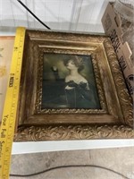 ANTIQUE FRAME AND PICTURE