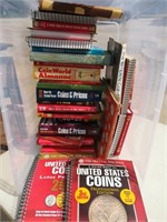 (30+-) Coin & Currency Reference Books + Tote