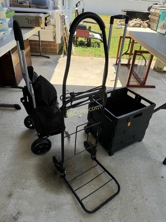 Folding trolley dolly, lightweight luggage dolly