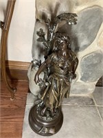Emily Bruchon bronze statue 25” tall.  France.