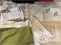Vintage Doilies, Table Cloth, Throw, Pillow Cases