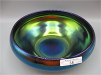 Imp. elec. purple 9x3.5" rolled rim bowl
