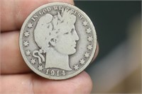 1914-S Barber Half Dollar