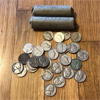 (109) 1960's Jefferson Nickel Coins