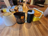 Trash can lamp shade cooler