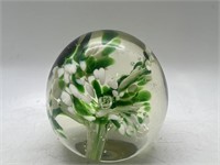 Studio Art Glass Controlled Bubble Green