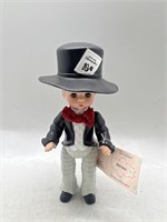 Madame Alexander boy miniature doll with top hat