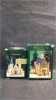 2 Dickens Porcelain Lighted Village