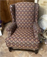 Wing back upholstered chair,