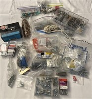 Assorted hardware. screws, nails, nuts, bots, etc.