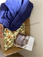 Box of bed linens, washcloths , one of the sheets