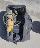 Right angle grinder in bag