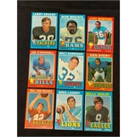 (50) Crease Free 1971 Topps Football Cards