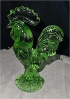 green rooster paperweight