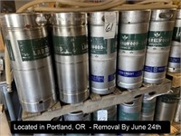 LOT, (20) SS 1/6 BARREL KEGS (5.16 GAL, NOT ALL