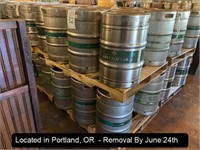 LOT, (16) SS 1/2 BARREL KEGS (15.5 GAL, NOT ALL