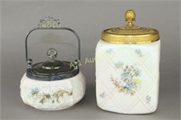 Two C. F. Monroe Co.- Sweetmeat and Biscuit Jar