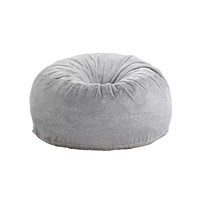 Berkley Jensen Plush Fabric Lounger - Gray