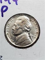 BU Silver 1944 Jefferson Nickel