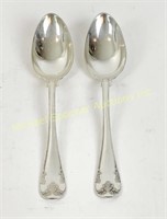 PAIR SWEDISH 800 SILVER SERVING SPOONS