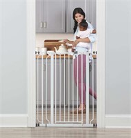 36.5-in x 41-in White Metal Safety Gate