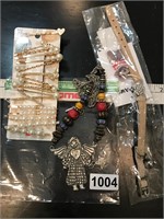 Angel necklace, hair pins, cat collar