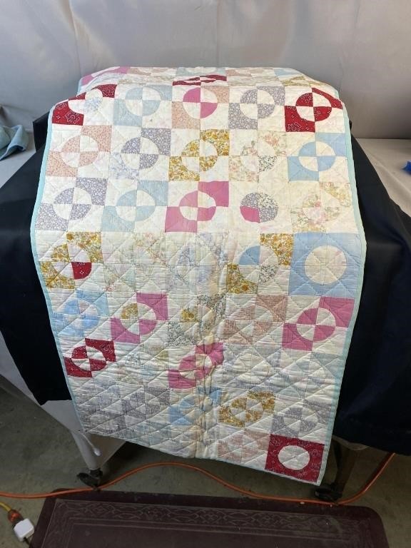 23''x46'' Vintage Hand Stitched Quilt/Table Runner