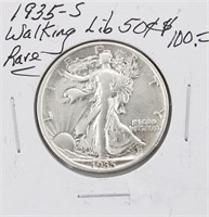 1935-S Silver Walking Liberty Half Dollar RARE