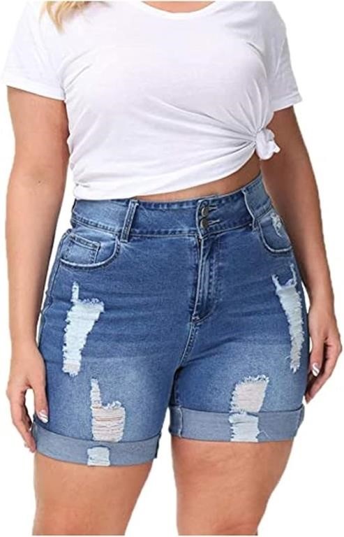 14W - Yoyorule Shorts Ripped Frayed Pants Jeans Ta