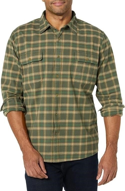 LARGE - Goodthreads Men's Slim-Fit Long-Sleeve Str