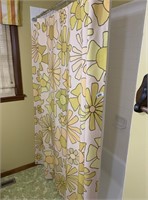 70s Flower Print Shower Curtain