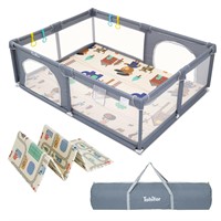 Baby Playpen with Mat, Large Baby Play Yard for To