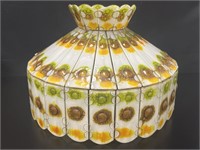 Retro Floral Mouth Blown Glass Lamp Shade