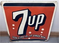 7up You Like it It Like You metal sign 26 1/2 x