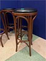 Set of Four Tall Bentwood Stools, Small