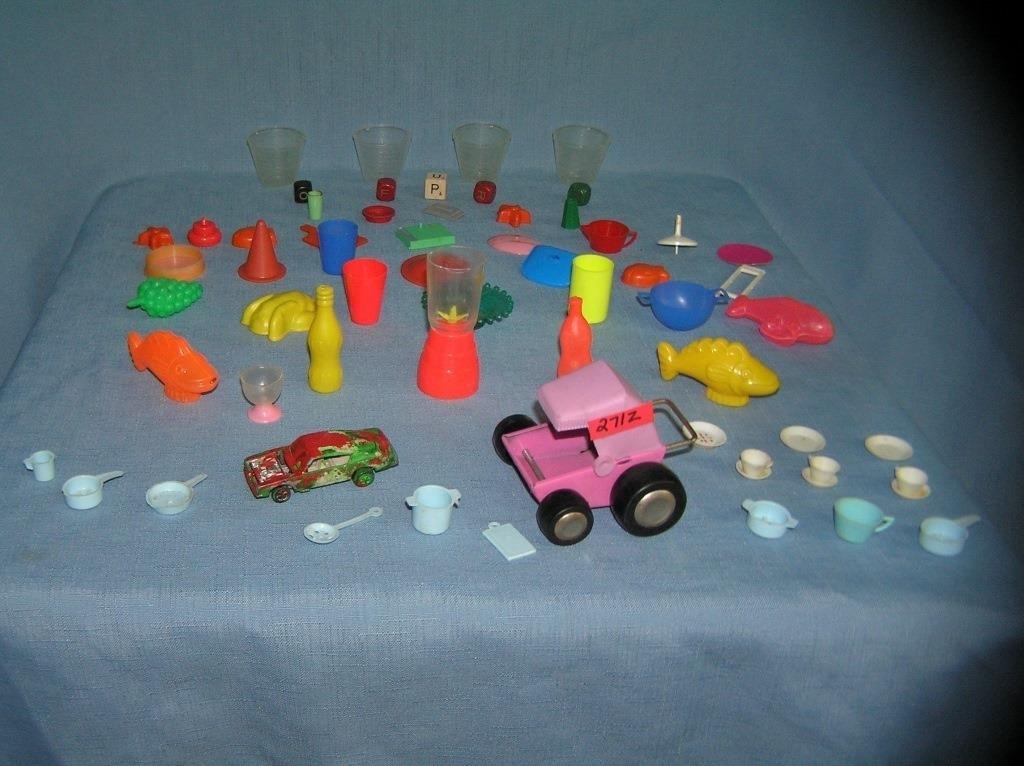 Group of collectible toys and miniatures