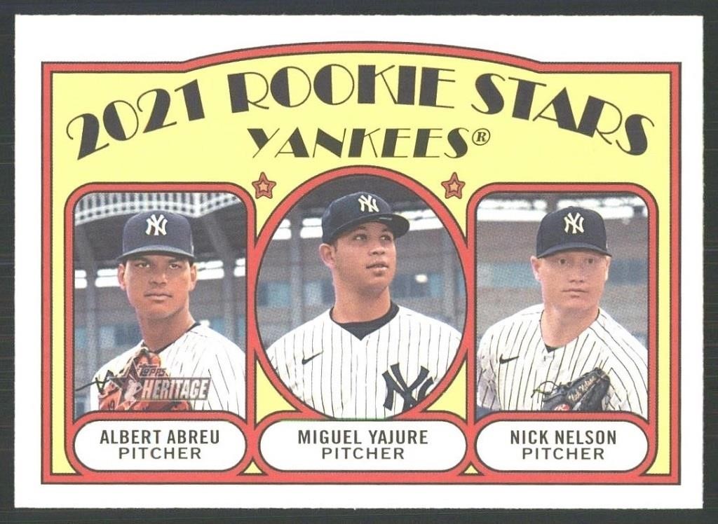 Rookie Card  Nick Nelson Albert Abreu Miguel Yajur