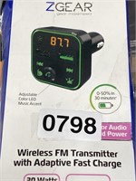 ZGEAR WIRELESS FM TRANSMITTER 2PK RETAIL $20