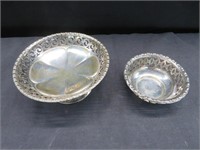 2 SILVER PLATE CONDIMENT DISHES