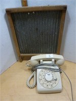 Metal Washboard / Telephone