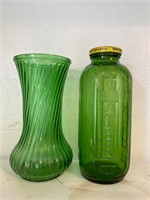 Vintage Green Glass