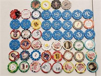 52 Foreign, Cruise And Advertising Casino Chips