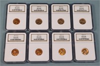 1951-1958 D-Mint NGC Graded Wheat Cents