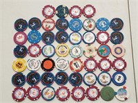 52 Foreign, Cruise And Advertising Casino Chips