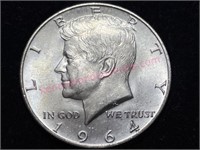 1964-D Kennedy Half Dollar (90% silver) AU