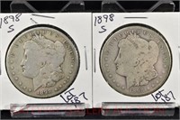 (2) Morgan Silver Dollars: