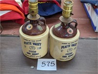Platte Valley Whiskey Jug Lamps - Need Wired
