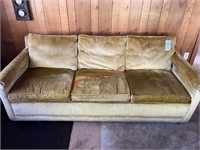 Gold Colored Simmons Hide-A-Bed Sofa